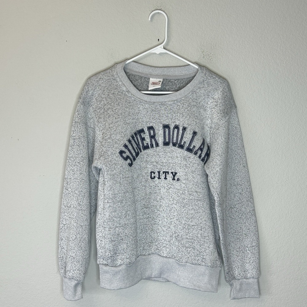 Vintage 90's Silver Dollar City Pullover Crewneck Gray Sweatshirt Women's Size S